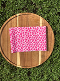 Hot pink cow print